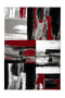 Swing 100 Modern Red and Black Rug with Checkered Design - ADORE RUGS and FLOORING